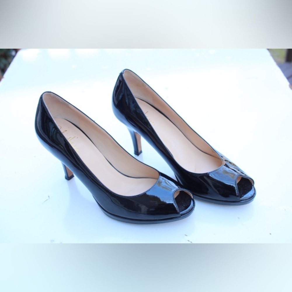 Cole Haan peep toe pumps